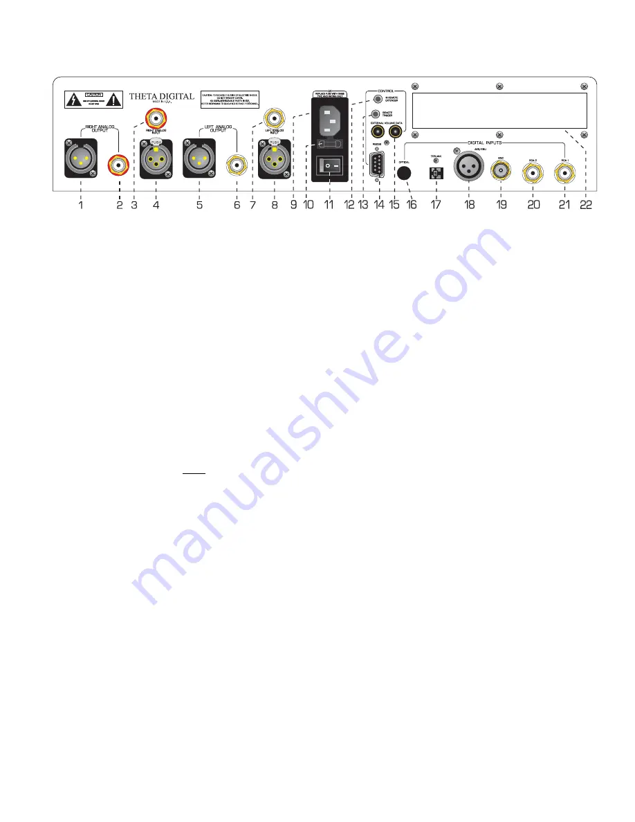 Theta Digital Generation VIII Series 3 Owner'S Manual Download Page 13