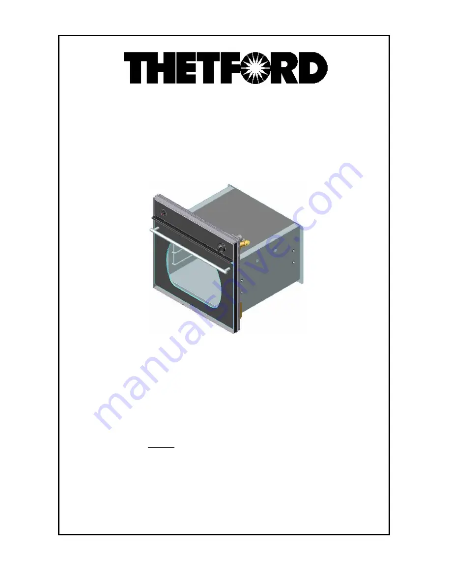 Thetford S~OG70000 User And Installation Instructions Manual Download Page 1