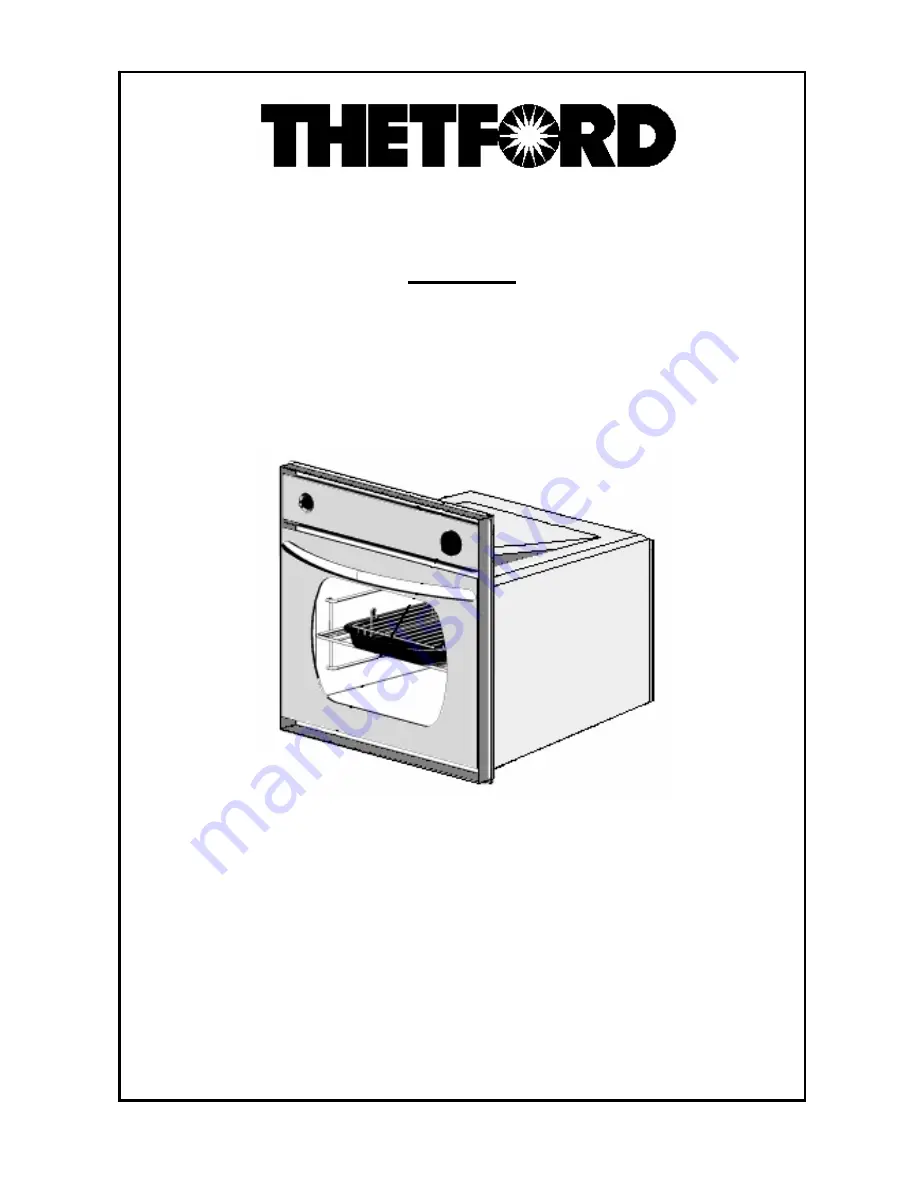 Thetford S~OG70000Z User And Installation Instructions Manual Download Page 1