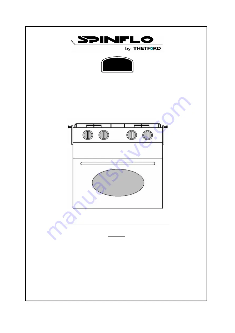 Thetford SOH1500 User & Installation Instructions Manual Download Page 1