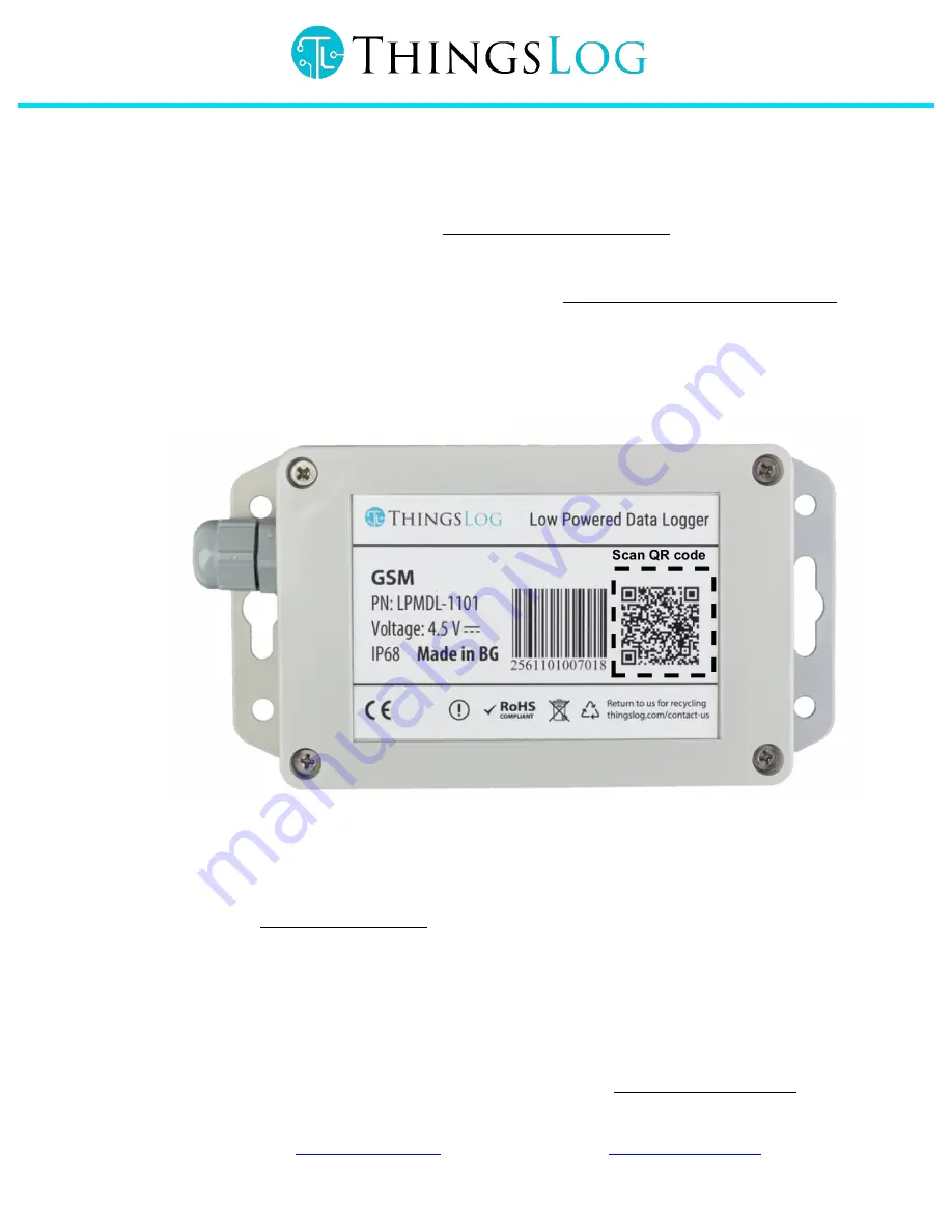 ThingsLog LPMDL-1101 User Manual Download Page 9