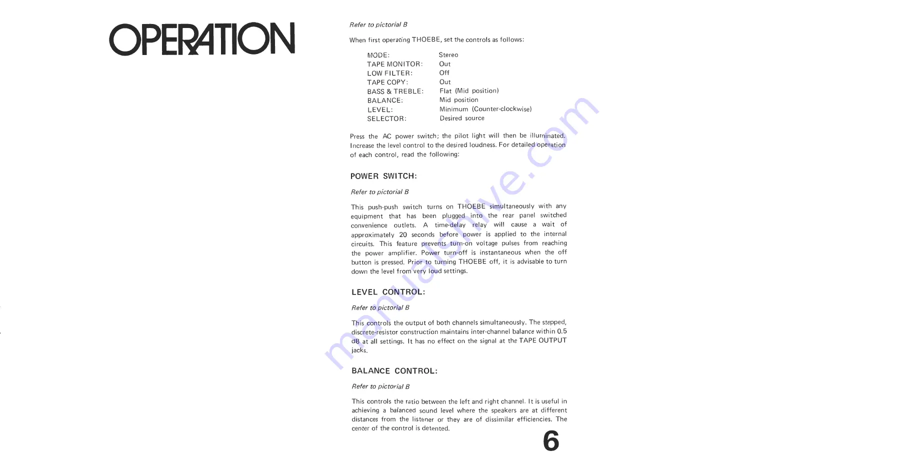 Thoebe Servo-Loop Preamplifier Owner'S Manual Download Page 7