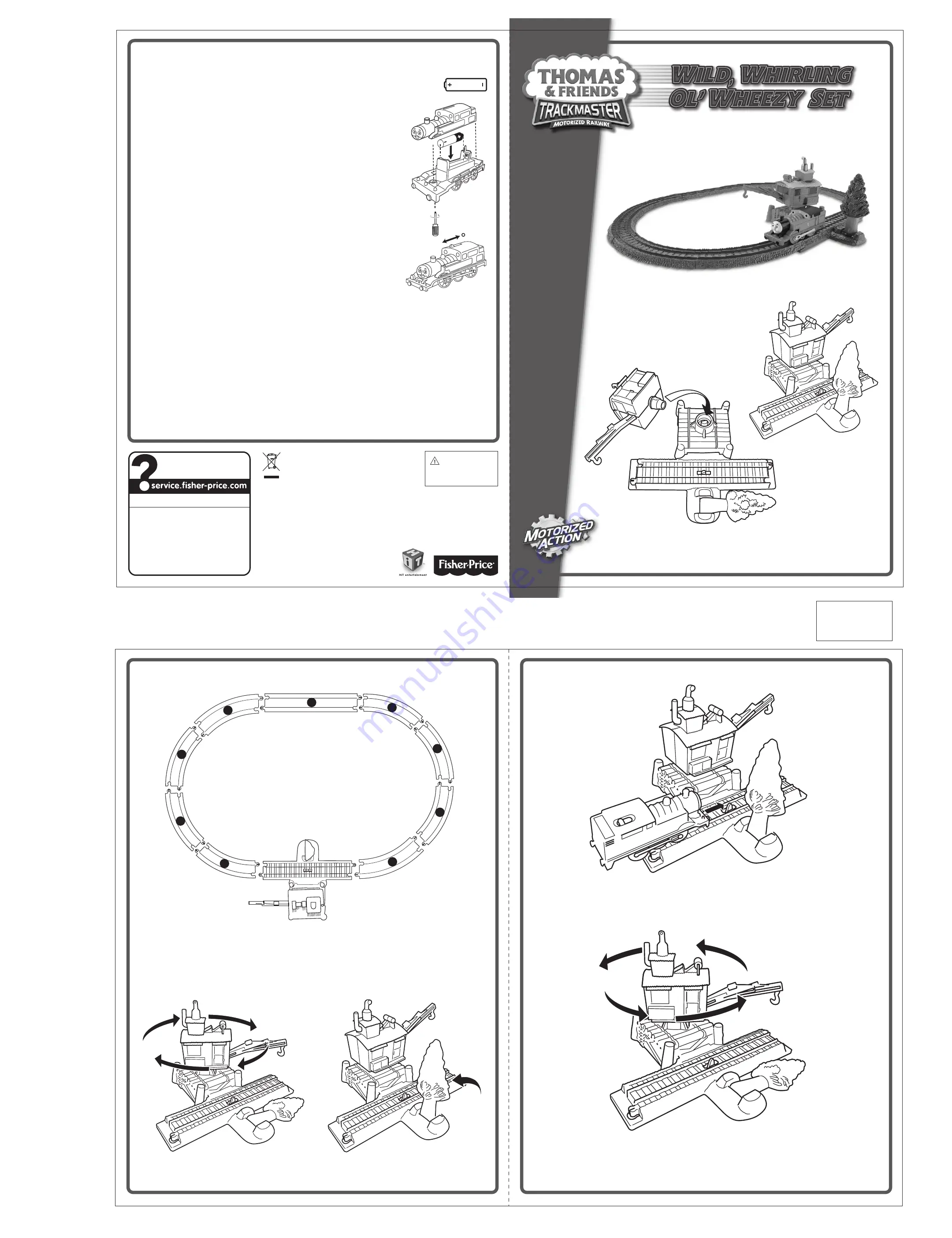 Thomas & Friends TrackMaster WILD, WHIRLING OL’ WHEEZY SET Instructions Download Page 1