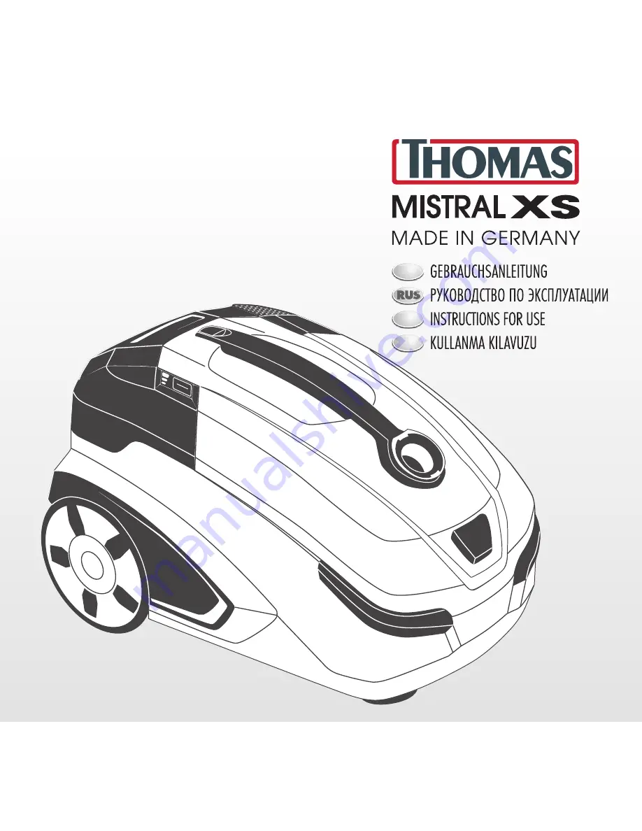 Thomas MISTRAL XS Instructions For Use Manual Download Page 1