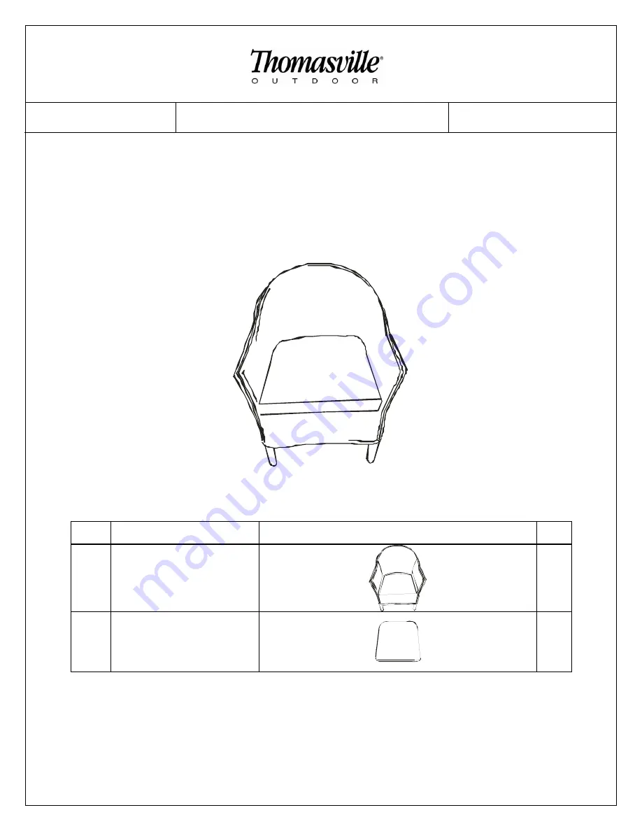 Thomasville FW-ALGCHR-I2 Assembly Instructions Download Page 1