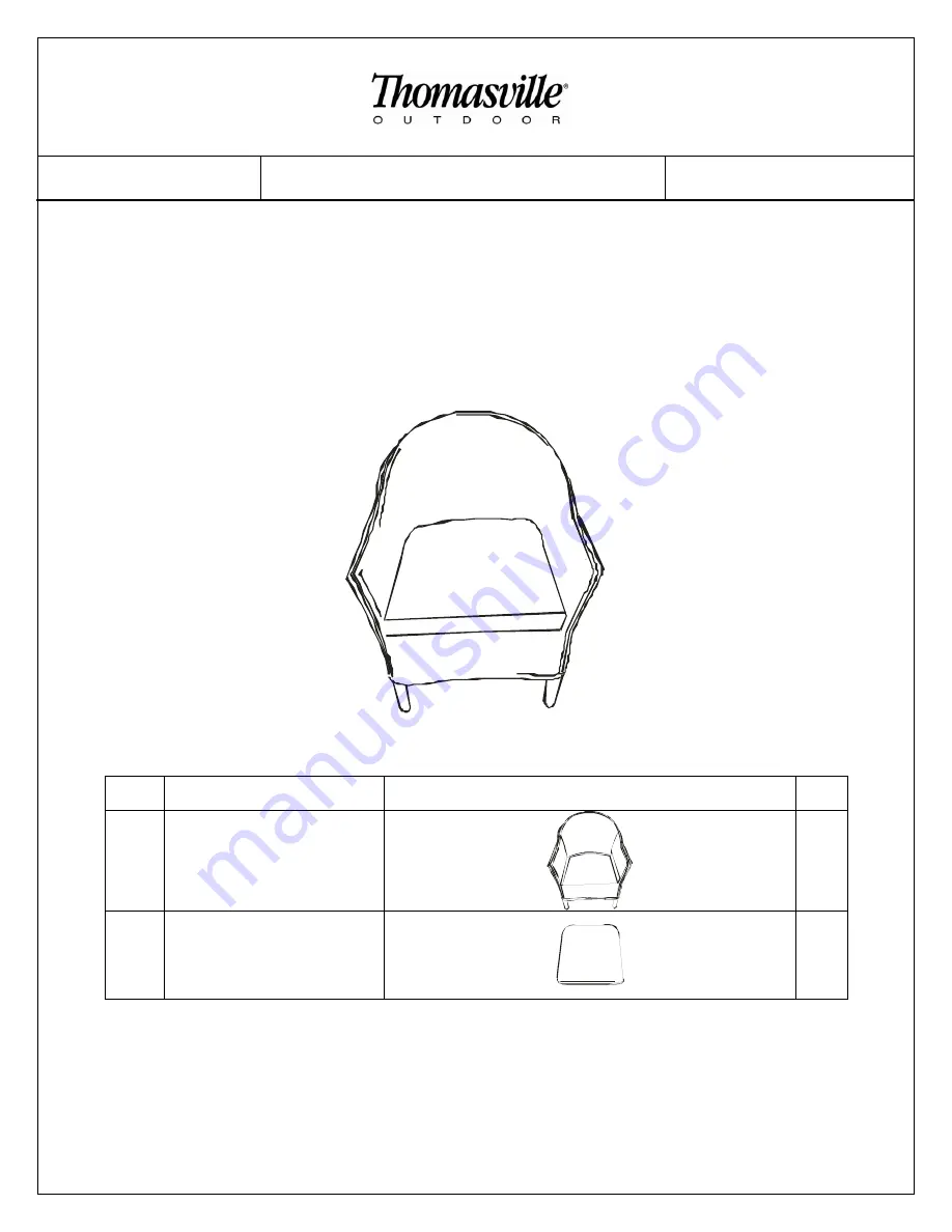 Thomasville FW-ALGCHR-I2 Assembly Instructions Download Page 3