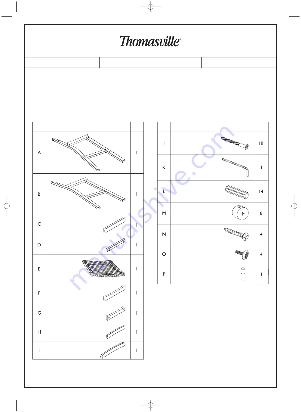 Thomasville Nature's Retreat 12251-005 Assembly Instructions Manual Download Page 7