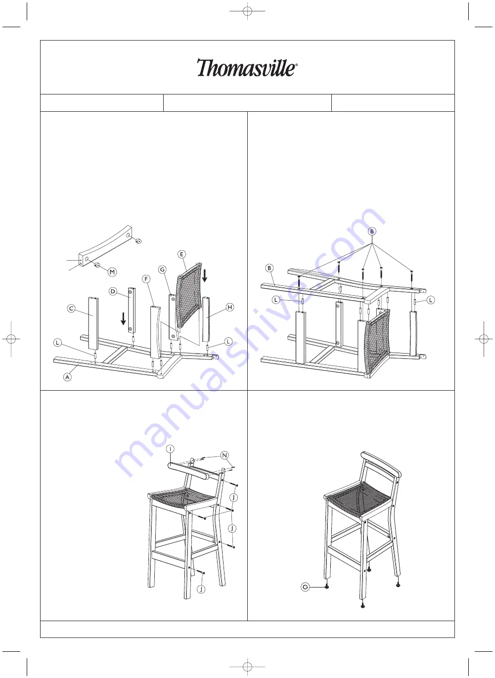 Thomasville Nature's Retreat 12251-005 Assembly Instructions Manual Download Page 8