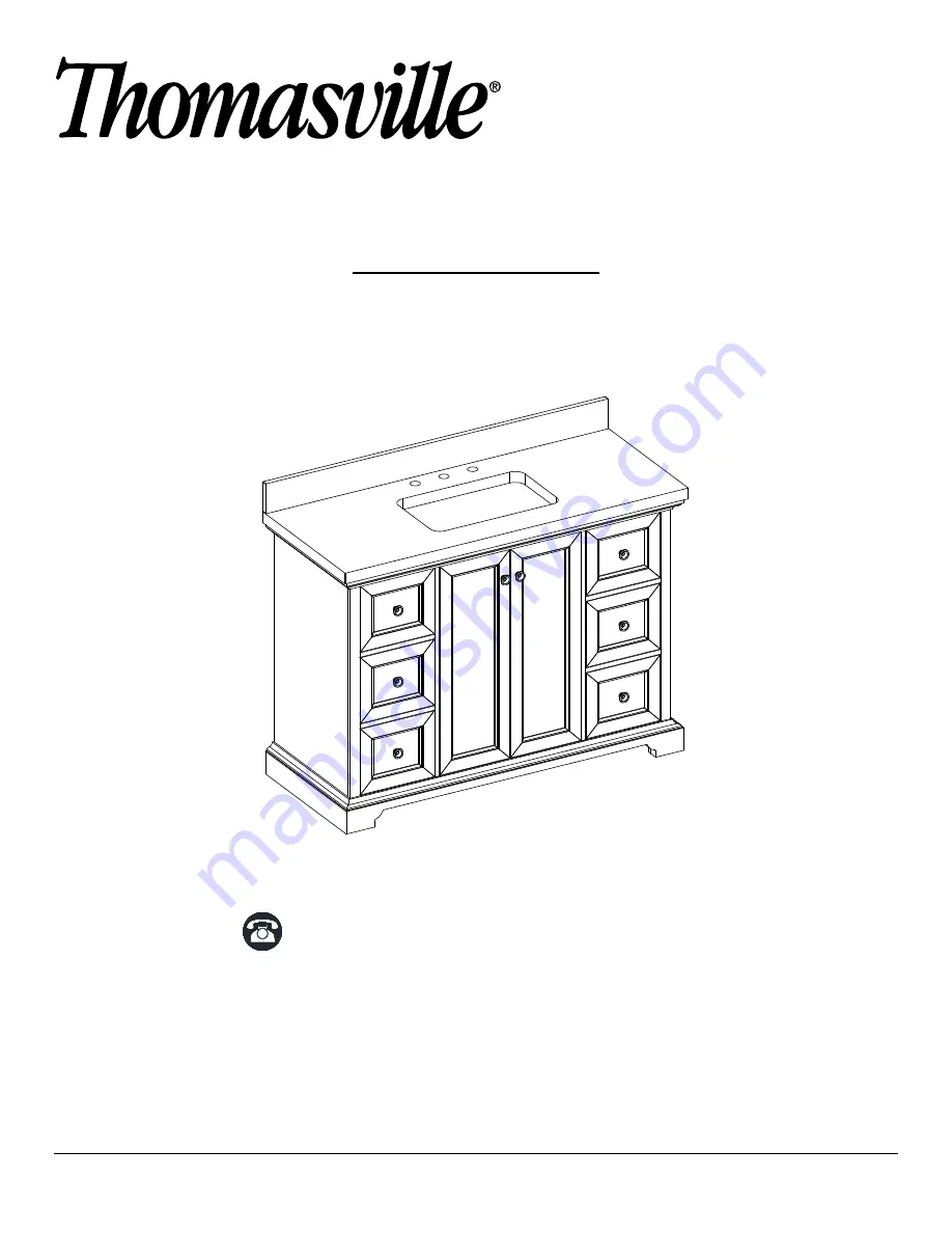 Thomasville THMSVL48BVB Use And Care Manual Download Page 1