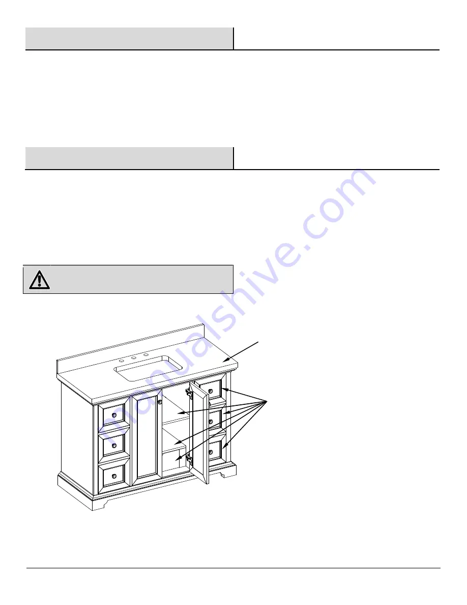 Thomasville THMSVL48BVB Use And Care Manual Download Page 2