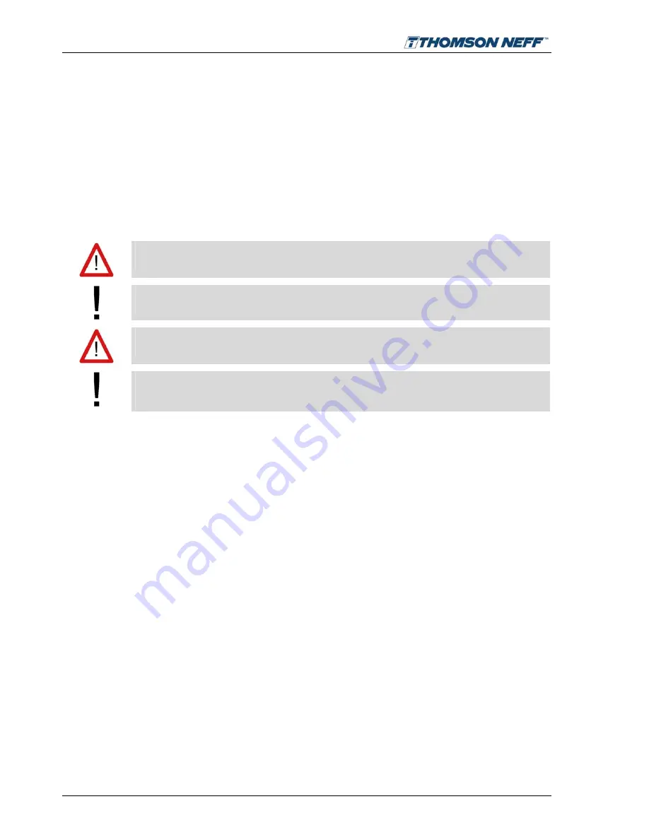 Thomson Neff WIESEL POWERLine WM120 Mounting And Maintenance Instructions Download Page 76