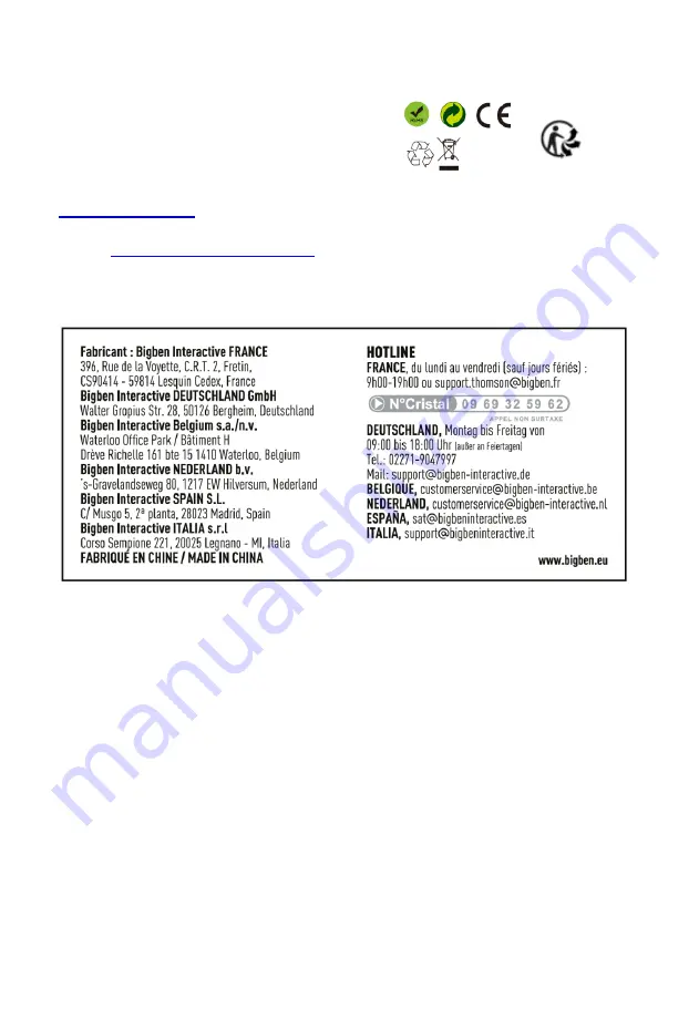 THOMSON C600BS Operating Instructions Manual Download Page 23