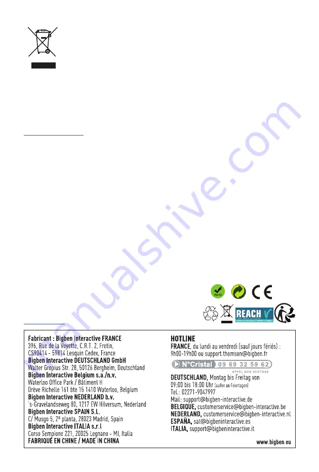 THOMSON CP284DAB Скачать руководство пользователя страница 11