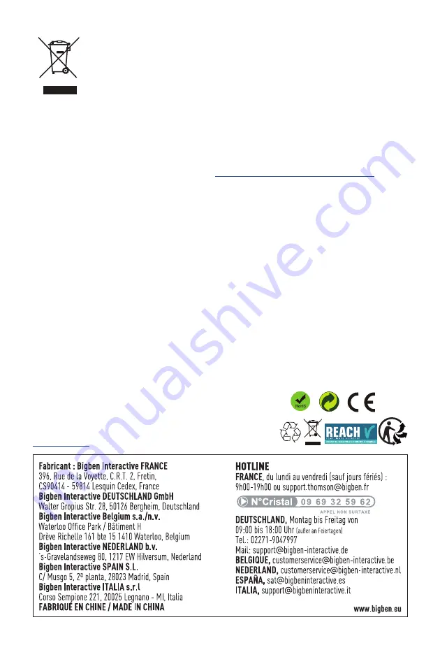 THOMSON CP284DAB Скачать руководство пользователя страница 132