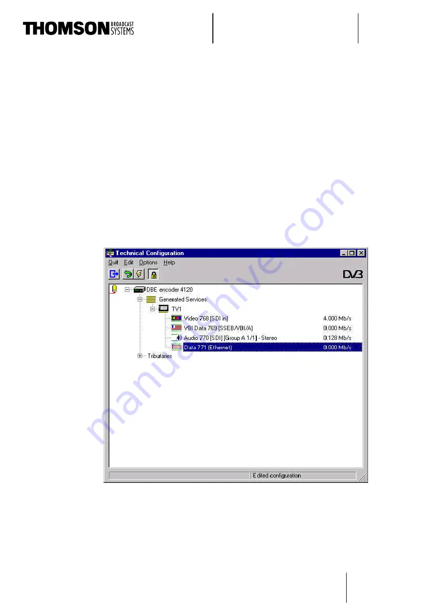 THOMSON DBE 4120 Configuration Manual Download Page 6