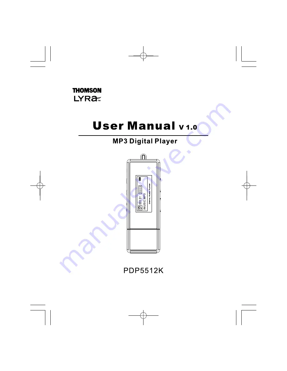 THOMSON Lyra PDP5512K User Manual Download Page 1