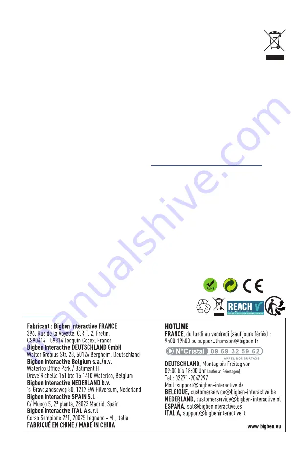 THOMSON RK200DABCD Operating Instructions Manual Download Page 183