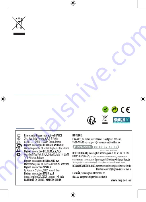 THOMSON SB50BT Operating Instructions Manual Download Page 24