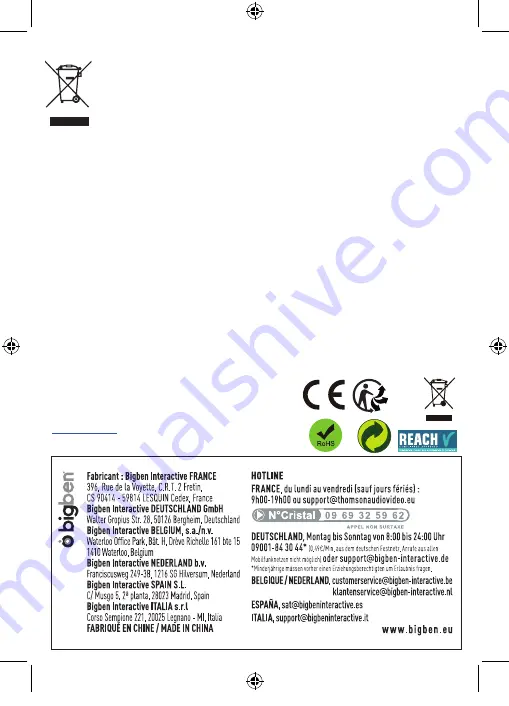 THOMSON SBC250BT Operating Instructions Manual Download Page 40