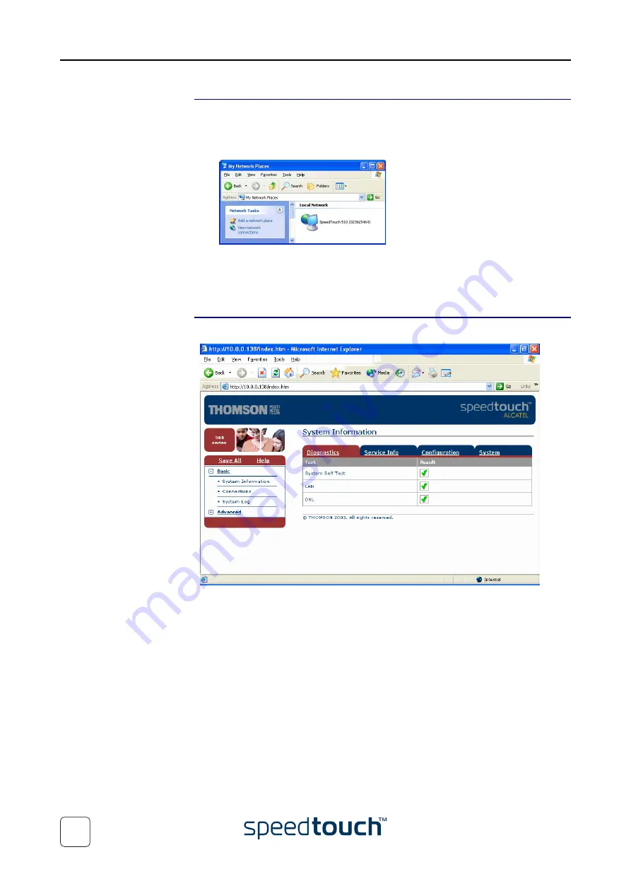 THOMSON SpeedTouch 500 Series Setup And User Manual Download Page 48