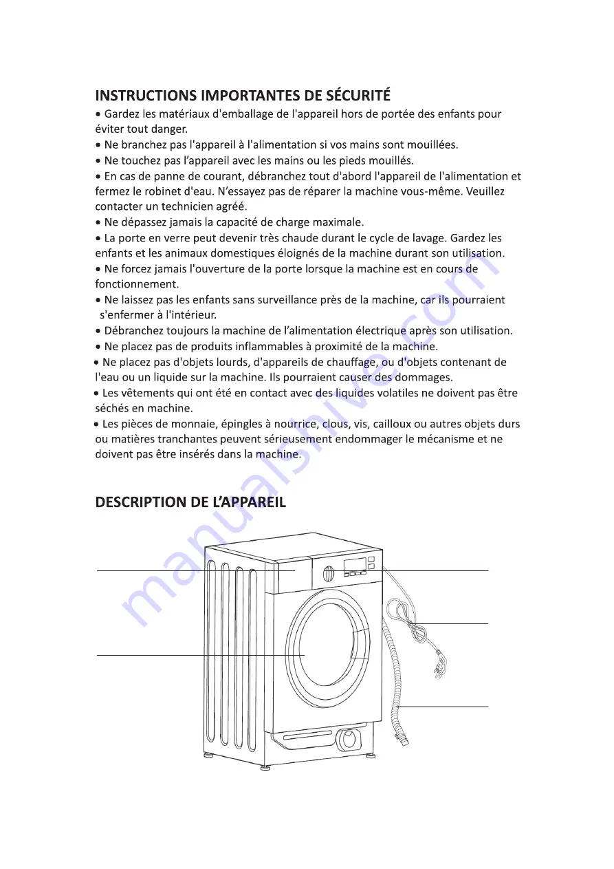 THOMSON THBI6814WD Operating Instructions Manual Download Page 7