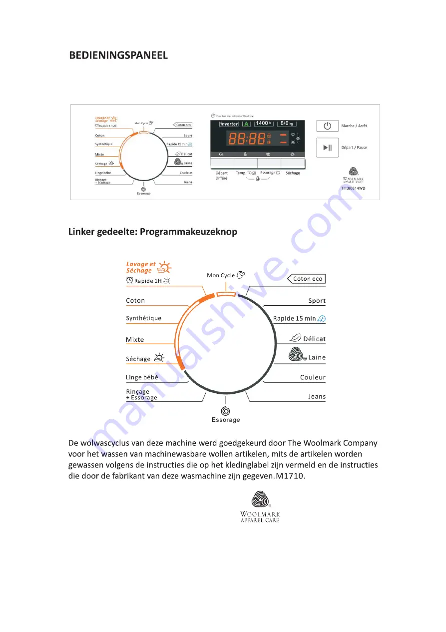 THOMSON THBI6814WD Operating Instructions Manual Download Page 68