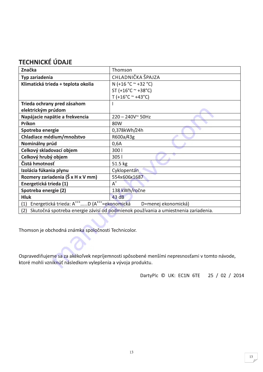 THOMSON THLR 300 Instruction Manual Download Page 81