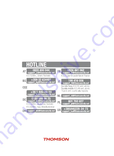 THOMSON THS221 User Manual Download Page 4