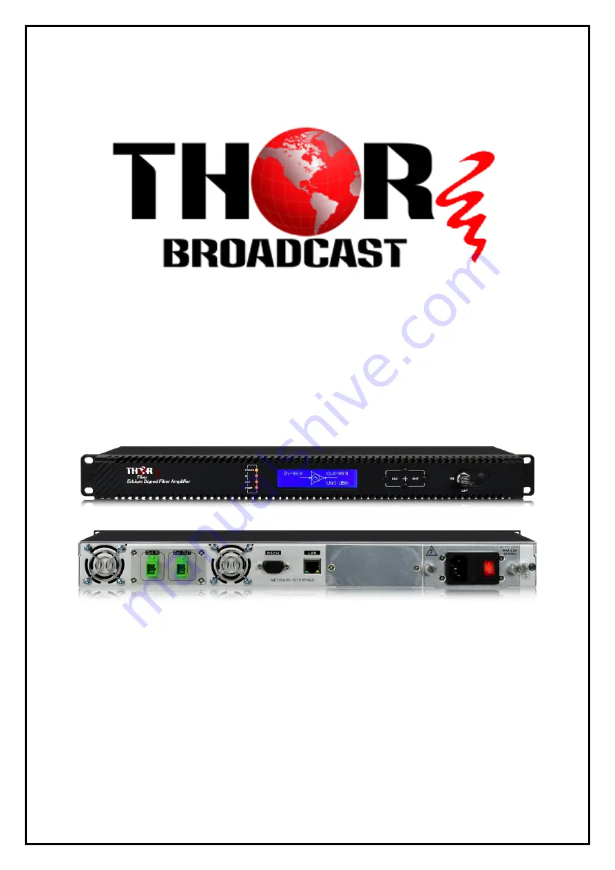 Thor Broadcast F-EDFA Series User Manual Download Page 1