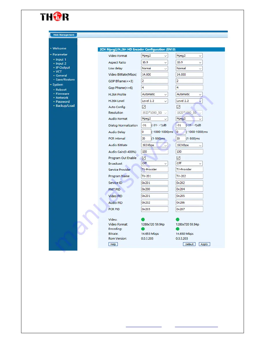 Thor Broadcast H-4HD-EMH User Manual Download Page 24