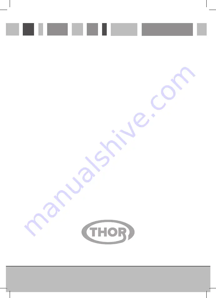 THOR T2161XBIN Installation, Use And Maintenance Manual Download Page 12