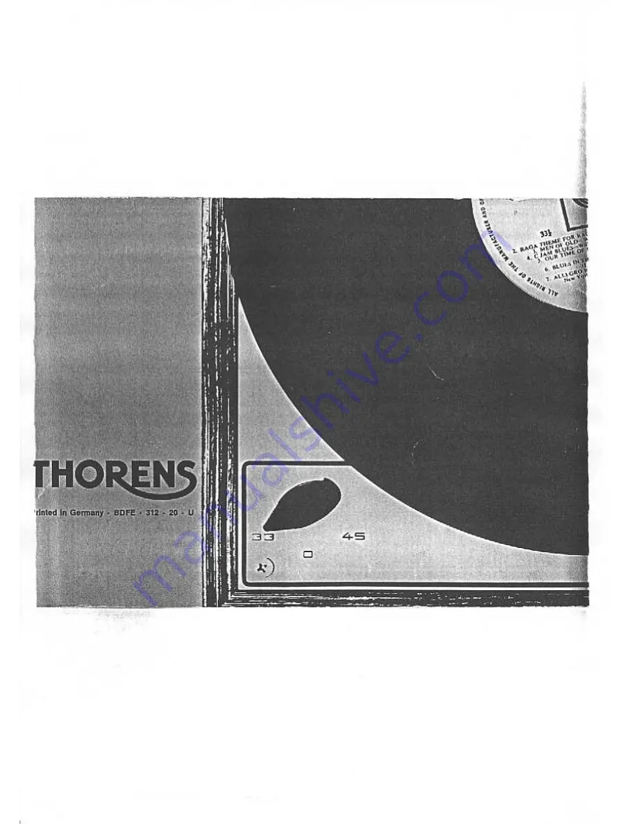 THORENS TD 165 Instruction Manual Download Page 30