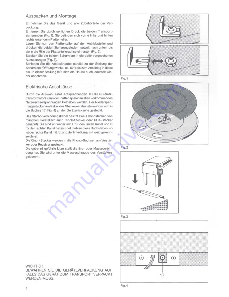 THORENS TD 240-2 Operating Instructions Manual Download Page 5