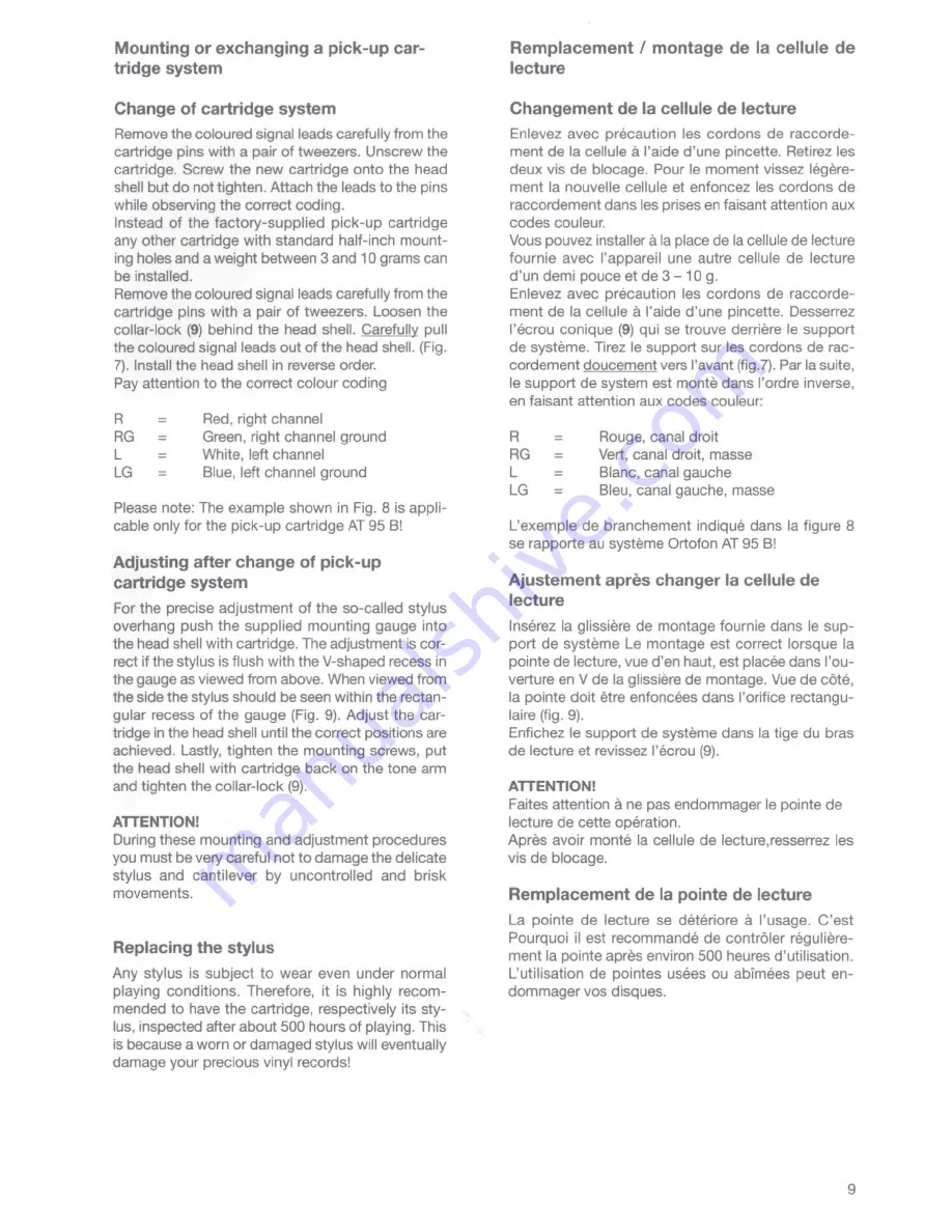 THORENS TD 240-2 Operating Instructions Manual Download Page 10