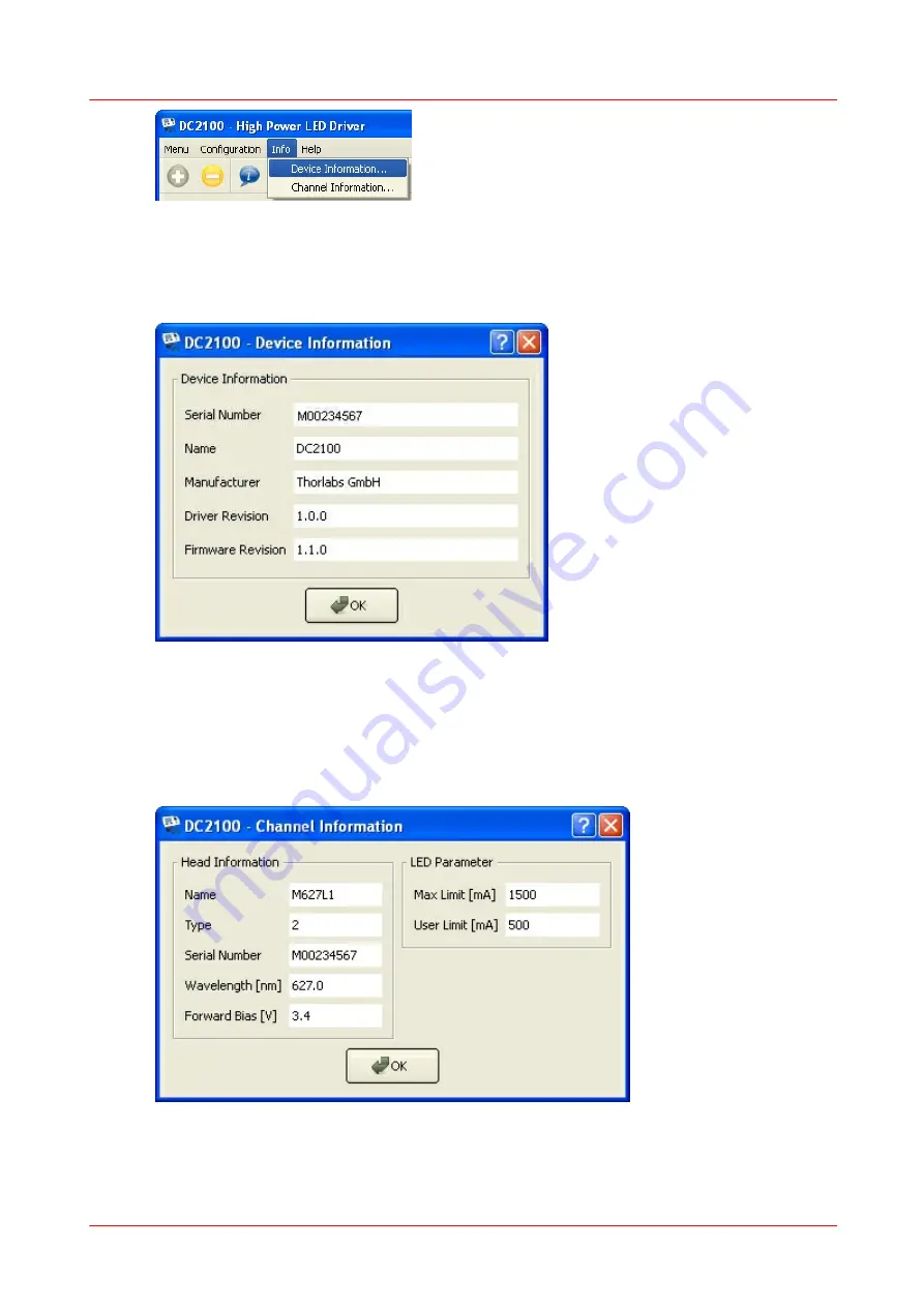 THORLABS DC2100 Operation Manual Download Page 25