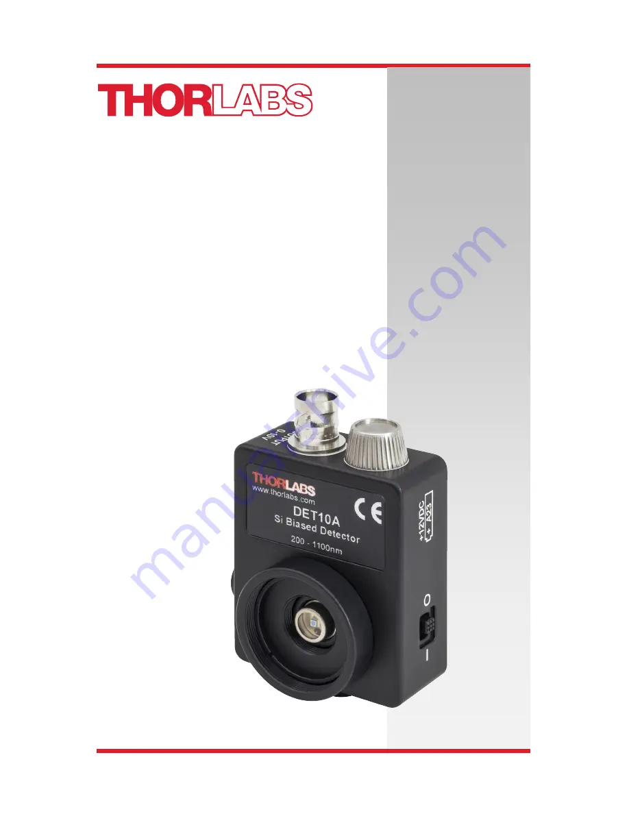 THORLABS DET10A User Manual Download Page 1