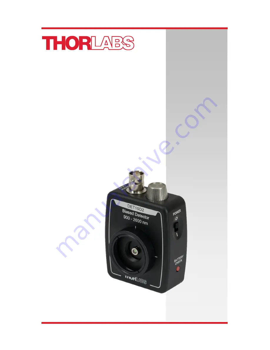 THORLABS DET10D2 User Manual Download Page 1