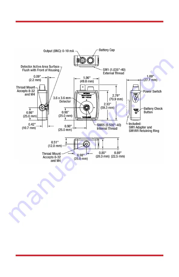 THORLABS DET36A2 User Manual Download Page 16