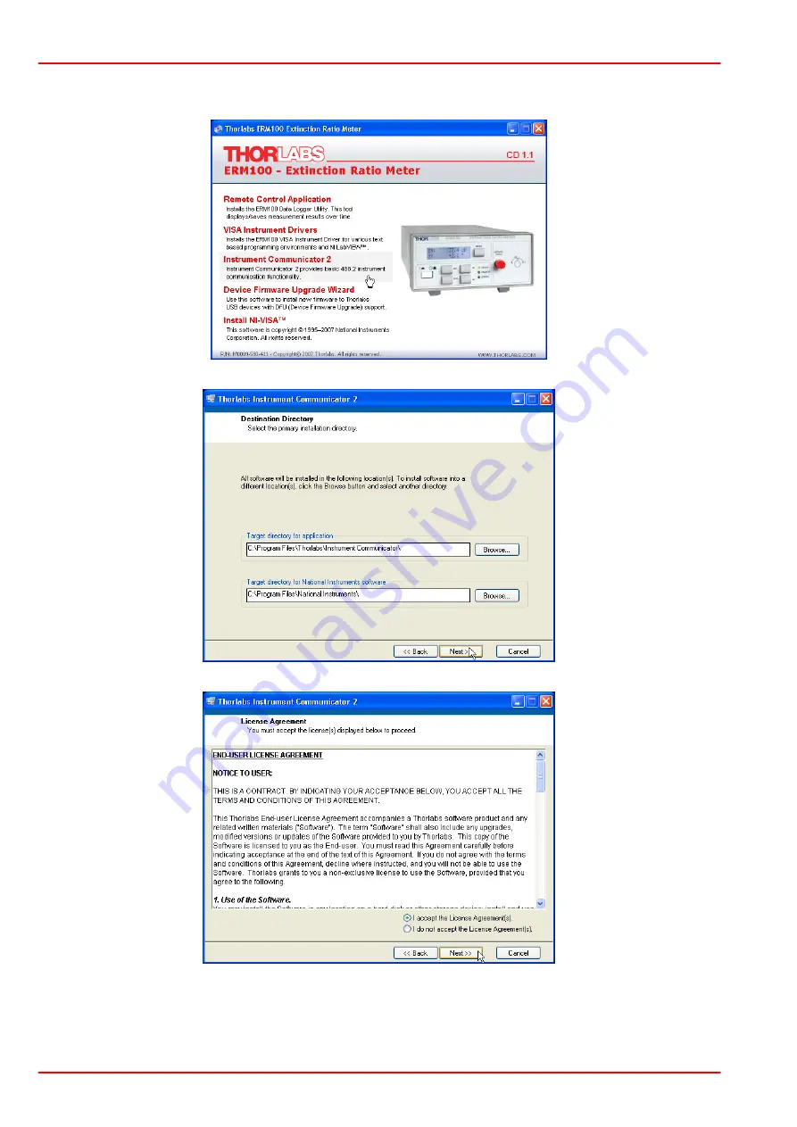 THORLABS ERM100 Operation Manual Download Page 24