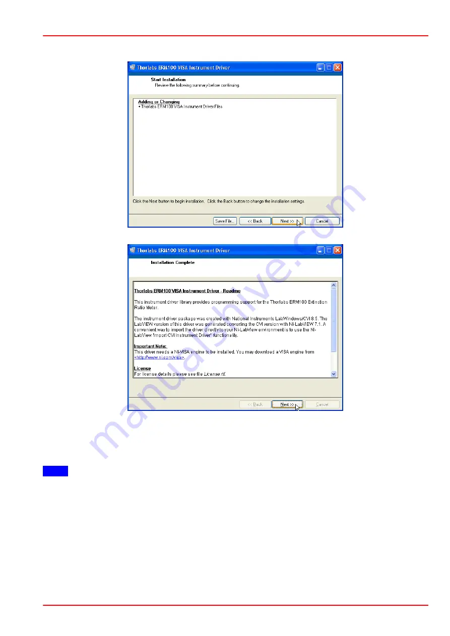 THORLABS ERM100 Operation Manual Download Page 29