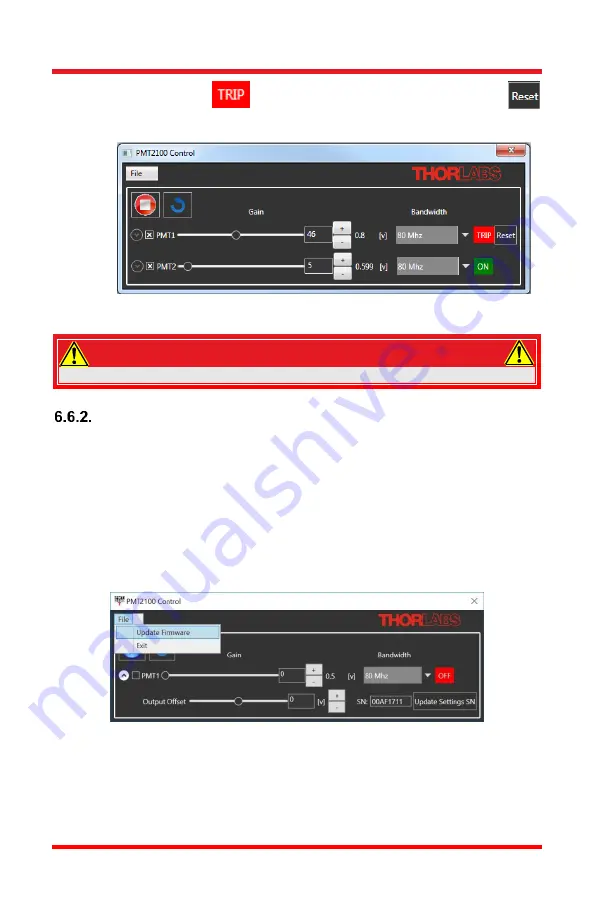 THORLABS PMT2100 Series Скачать руководство пользователя страница 32