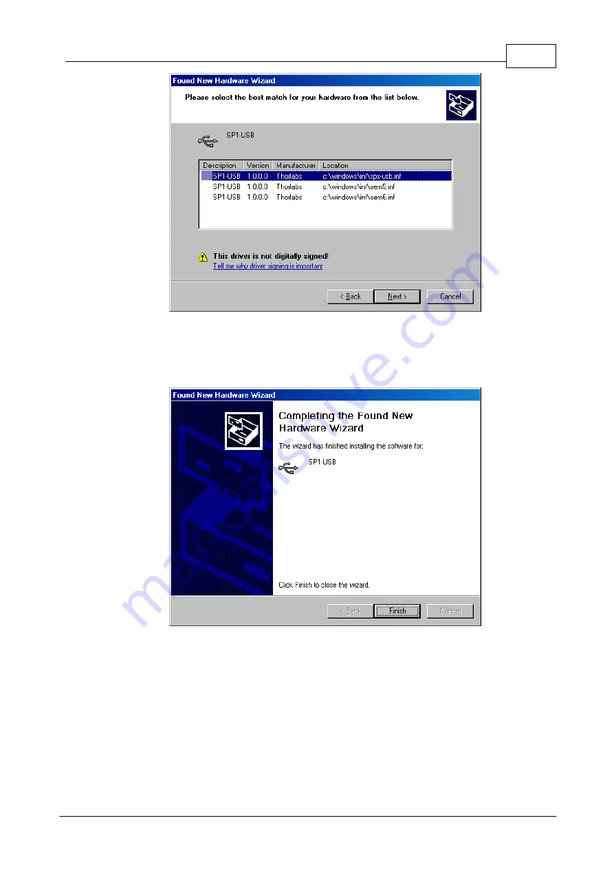 THORLABS SP USB Series Operation Manual Download Page 19