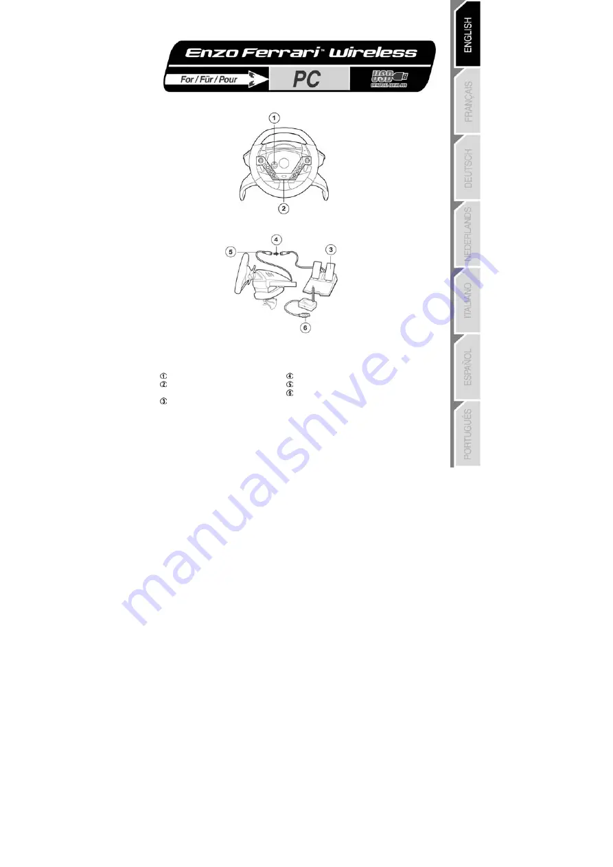 Thrustmaster Enzo Ferrari wireless Скачать руководство пользователя страница 1