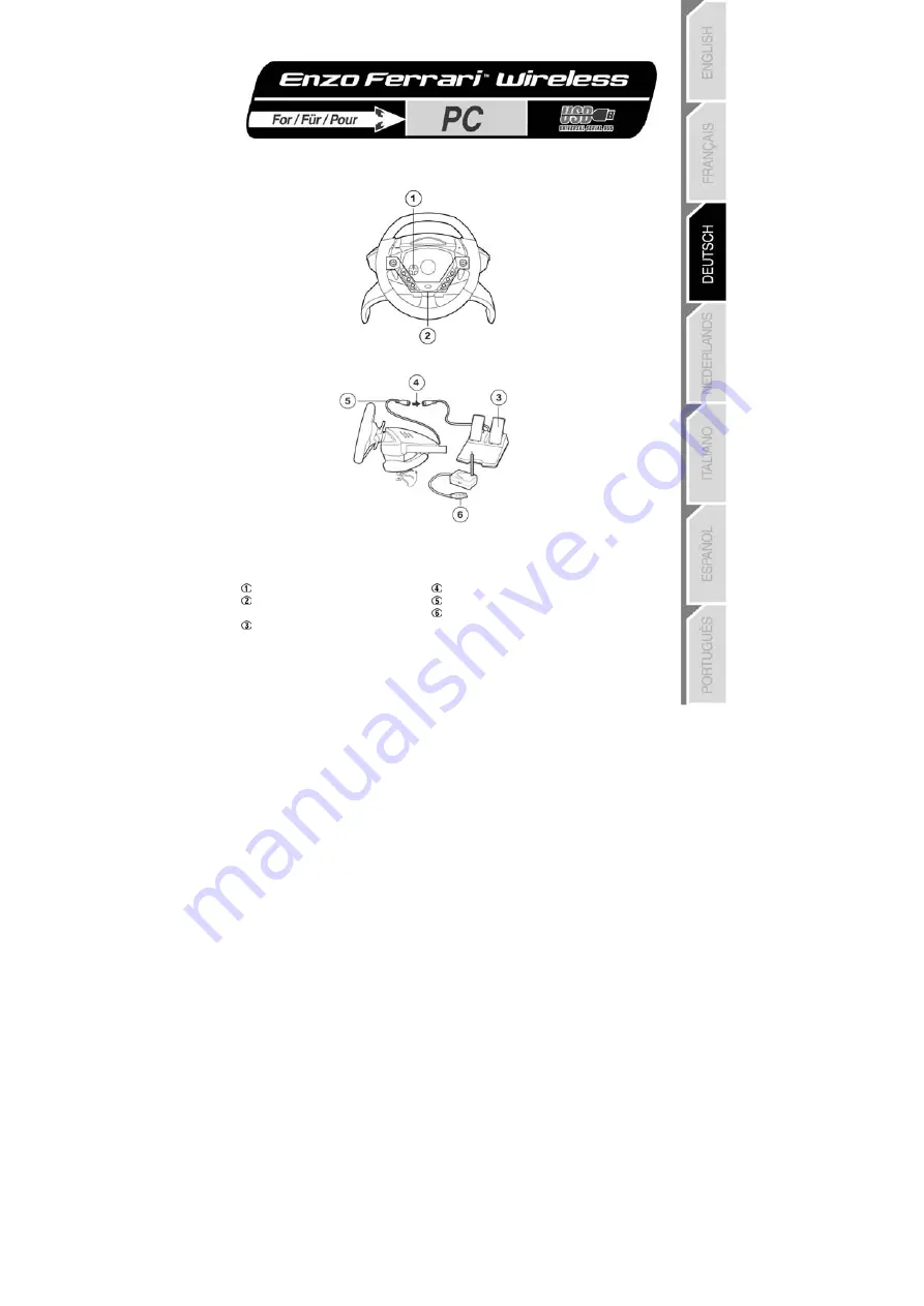 Thrustmaster Enzo Ferrari wireless User Manual Download Page 13