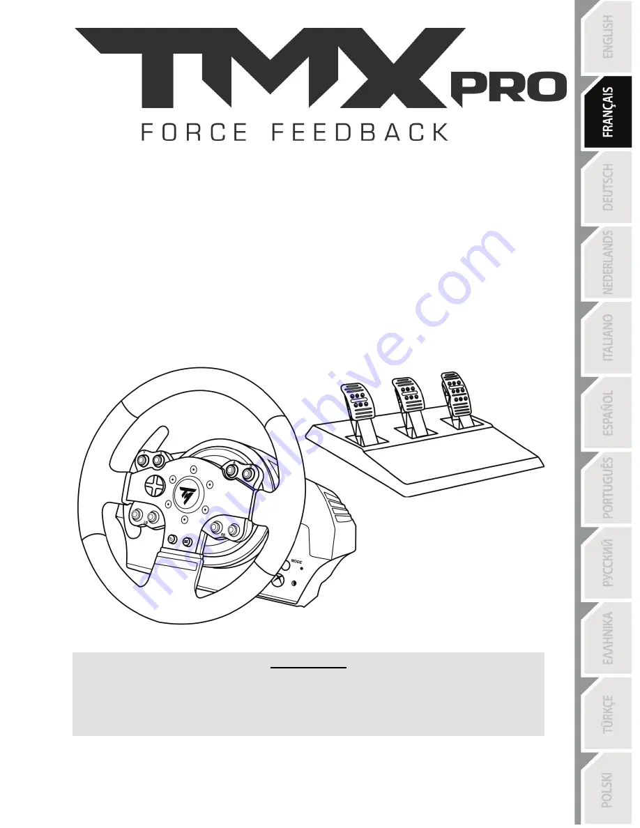 Thrustmaster TMX PRO Скачать руководство пользователя страница 22