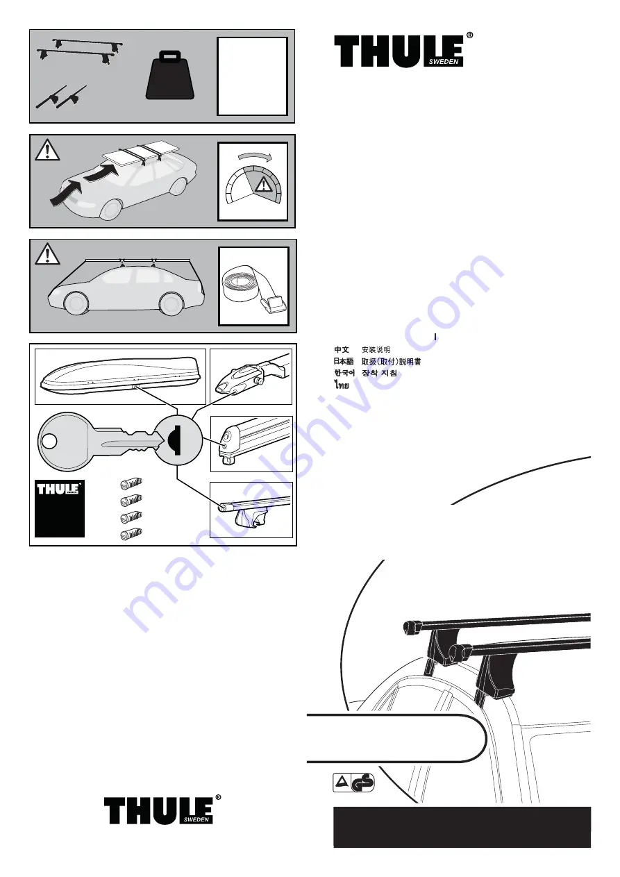 Thule 1025 Fitting Instructions Manual Download Page 1