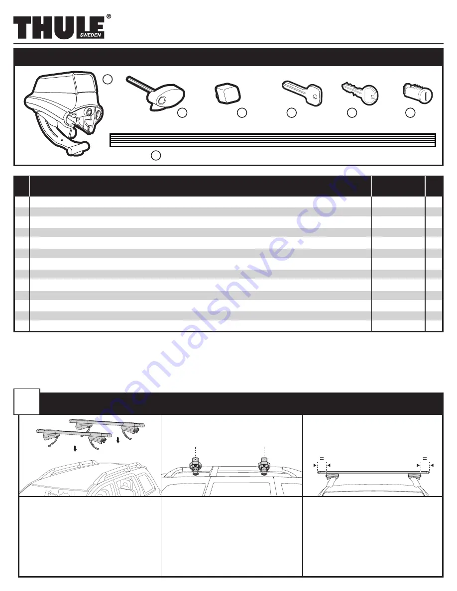 Thule COMPLETE RAILING CARRIER 45050 Installation Download Page 1