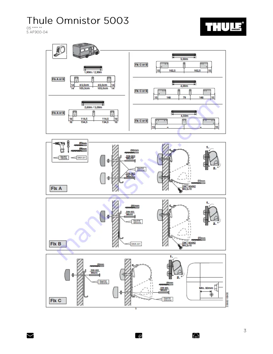 Thule omnistor 5003 Instruction Manual Download Page 3