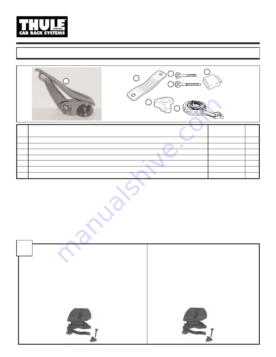 Thule Set-to-Go Saddle 878 Installation Instructions Download Page 1