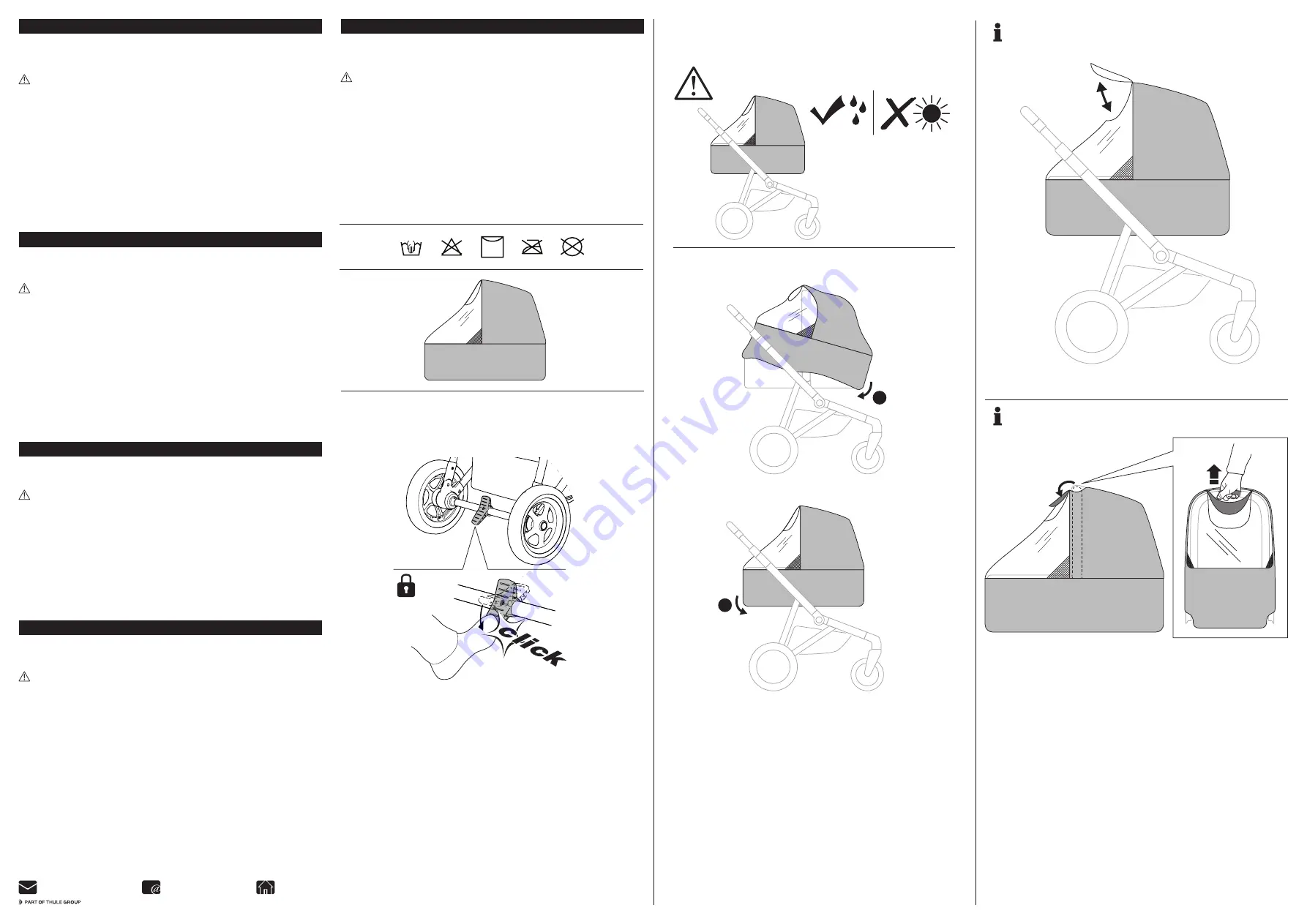 Thule Sleek Bassinet Rain Cover Скачать руководство пользователя страница 2